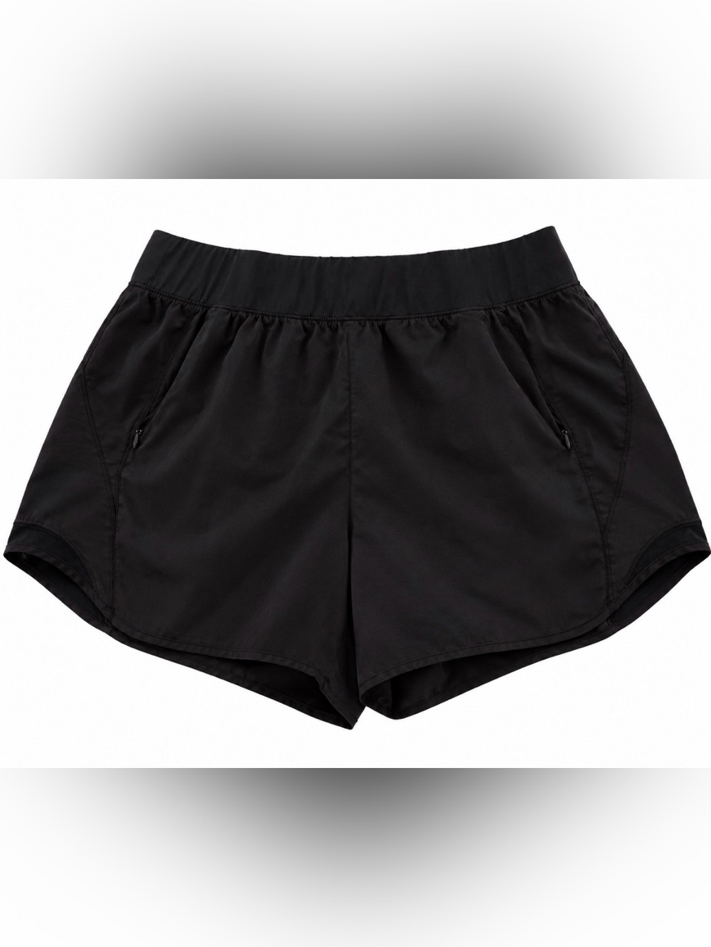 tek gear Black Athletic Running Shorts zip pockets women’s extra large EUC